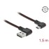 Delock EASY-USB 2.0 Cable Type-A male to EASY-USB Type Micro-B male angled left / right 1.5 m black
