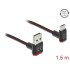 Delock EASY-USB 2.0 Cable Type-A male to USB Type-C™ male angled up / down 1.5 m black