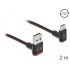 Delock EASY-USB 2.0 Cable Type-A male to USB Type-C™ male angled up / down 2 m black