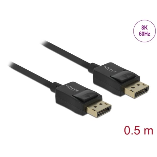 Delock Coaxial DisplayPort cable 8K 60 Hz 0.5 m