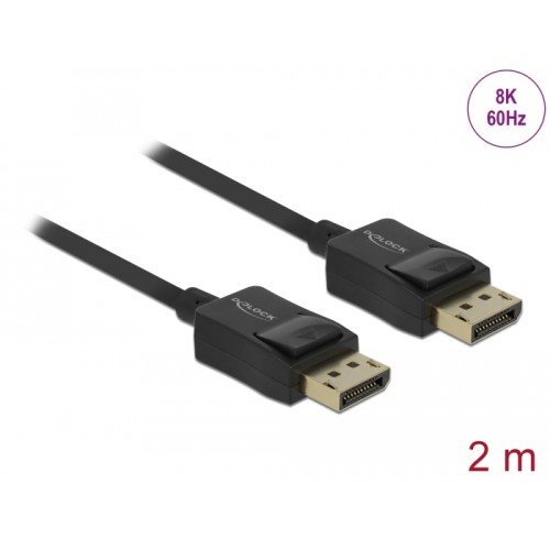 Delock Coaxial DisplayPort cable 8K 60 Hz 2 m