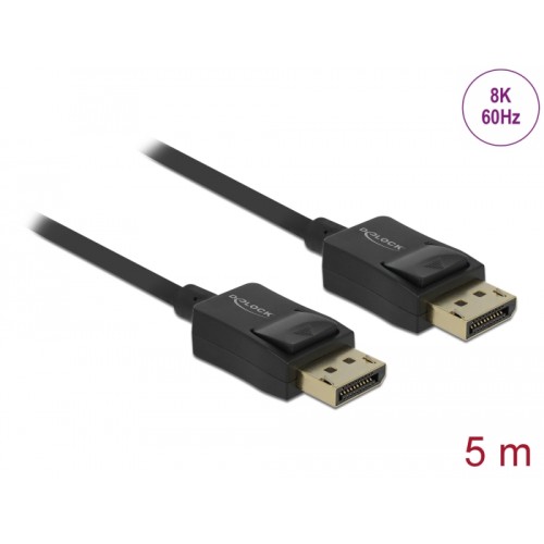 Delock Coaxial DisplayPort cable 8K 60 Hz 5 m