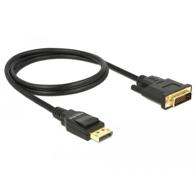 Delock Cable DisplayPort 1.2 male  DVI 24+1 male passive 4K 30 Hz 1 m black 2