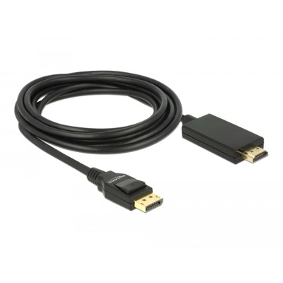 Delock Cable DisplayPort 1.2 male > High Speed HDMI-A male passive 4K 30 Hz 3 m black 2