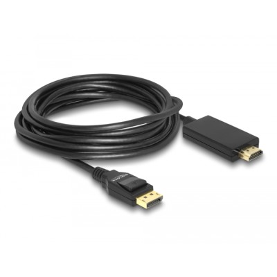 Delock Cable DisplayPort 1.2 male > High Speed HDMI-A male passive 4K 30 Hz 5 m black 2