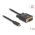 Delock Cable USB Type-C™ male  DVI 24+1 male (DP Alt Mode) 4K 30 Hz 1 m black