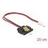 Delock Cable Power 2 pin female  1 x SATA 15 pin receptacle (5 V) metal clip 20 cm