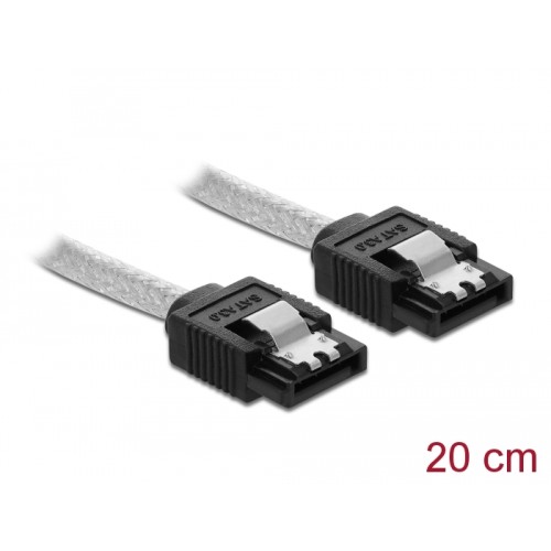 Delock SATA 6 Gb/s Cable 20 cm transparent
