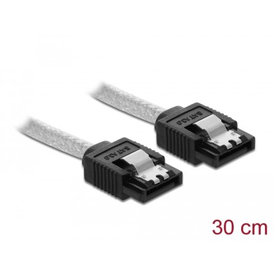 Delock SATA 6 Gb/s Cable 30 cm transparent