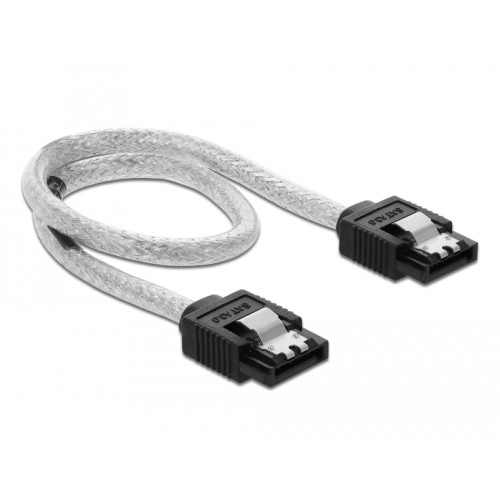 Delock SATA 6 Gb/s Cable 30 cm transparent