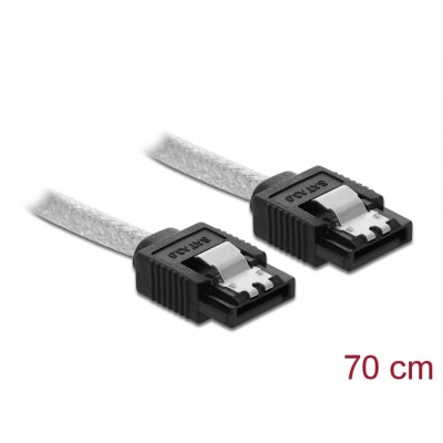 Delock SATA 6 Gb/s Cable 70 cm transparent