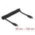 Delock USB 3.1 Gen 2 Coiled Cable Type-C male to Type-C™ male PD 3 A E-Marker