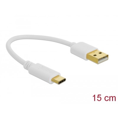Delock USB Charging Cable Type-A to USB Type-C™ 15 cm