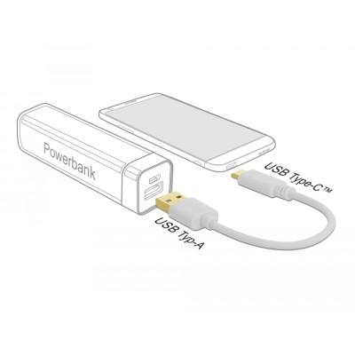 Delock USB Charging Cable Type-A to USB Type-C™ 15 cm 2