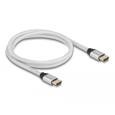Delock Ultra High Speed HDMI Cable 48 Gbps 8K 60 Hz silver 1 m certified 2