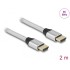 Delock Ultra High Speed HDMI Cable 48 Gbps 8K 60 Hz silver 2 m certified