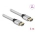 Delock Ultra High Speed HDMI Cable 48 Gbps 8K 60 Hz silver 3 m certified