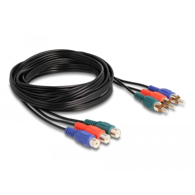 Delock RCA RGB Extension Cable 3 x male to 3 x female 3 m 2