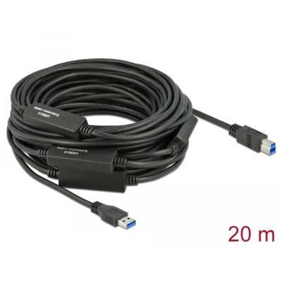 Delock Active USB 3.2 Gen 1 Cable USB Type-A to USB Type-B 20 m