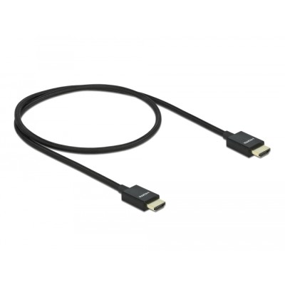 Delock Coaxial High Speed HDMI Cable 48 Gbps 8K 60 Hz black 0.5 m 2