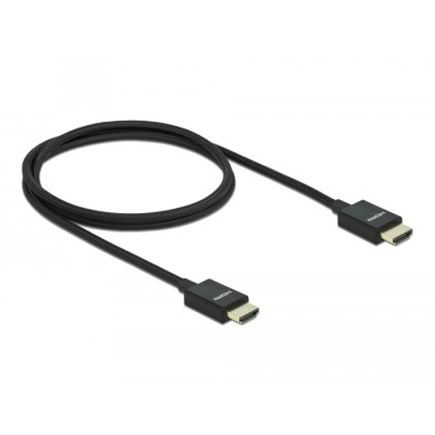 Delock Coaxial High Speed HDMI Cable 48 Gbps 8K 60 Hz black 1 m 2