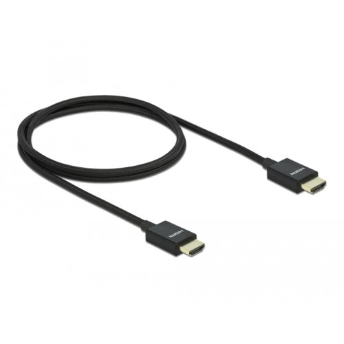 Delock Coaxial High Speed HDMI Cable 48 Gbps 8K 60 Hz black 1 m