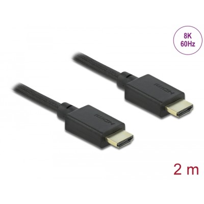Delock High Speed HDMI Cable 48 Gbps 8K 60 Hz 2 m