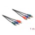 Delock RCA RGB Extension Cable 3 x male to 3 x female 1 m