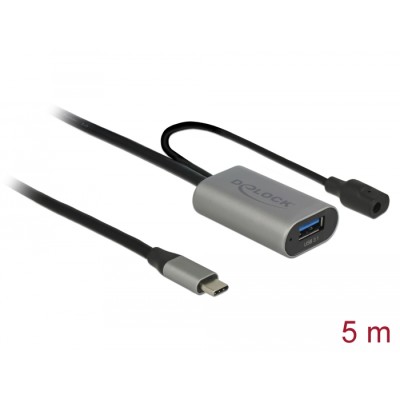 Delock Active USB 3.1 Gen 1 extension cable USB Type-C™ to USB Type-A 5 m
