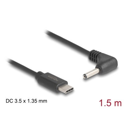 Delock USB Type-C™ Power Cable to DC 3.5 x 1.35 mm male angled 1.5 m