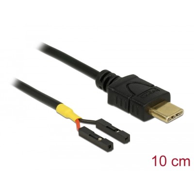 Delock Cable USB Type-C™ male  2 x pin header female separate power 10 cm