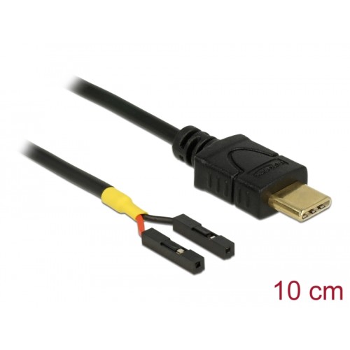 Delock Cable USB Type-C™ male  2 x pin header female separate power 10 cm