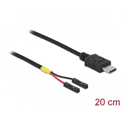 Delock Cable USB Type-C™ male > 2 x pin header female separate power 20 cm