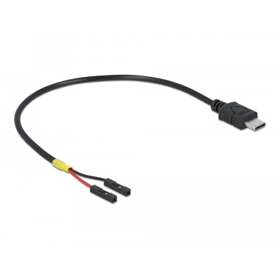 Delock Cable USB Type-C™ male > 2 x pin header female separate power 20 cm 2