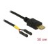 Delock Cable USB Type-C™ male > 2 x pin header female separate power 30 cm