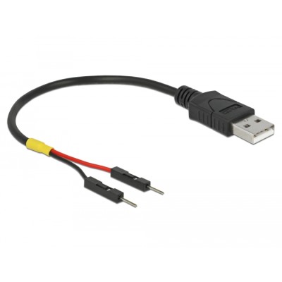 Delock USB Power Cable Type-A to 2 x pin header male separate power 10 cm 2