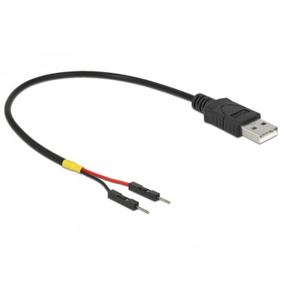 Delock USB Power Cable Type-A to 2 x pin header male separate power 20 cm 2