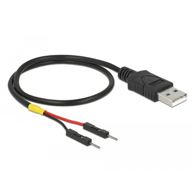 Delock USB Power Cable Type-A to 2 x pin header male separate power 30 cm 2