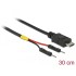 Delock USB Power Cable Micro-B to 2 x pin header male separate power 30 cm