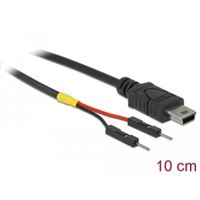 Delock USB Power Cable Mini-B to 2 x pin header male separate power 10 cm