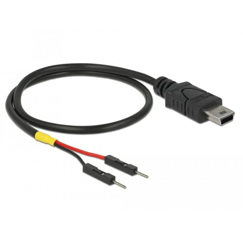 Delock USB Power Cable Mini-B to 2 x pin header male separate power 30 cm