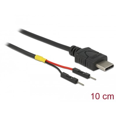 Delock USB Power Cable Type-C to 2 x pin header male separate power 10 cm