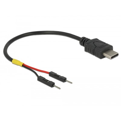 Delock USB Power Cable Type-C to 2 x pin header male separate power 10 cm 2