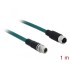 Delock Network cable M12 8 pin X-coded male to female PUR (TPU) 1 m