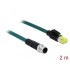 Delock Network cable M12 4 pin D-coded to RJ45 Hirose plug TPU 2 m