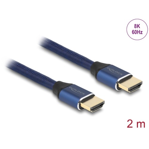 Delock Ultra High Speed HDMI Cable 48 Gbps 8K 60 Hz blue 2 m certified