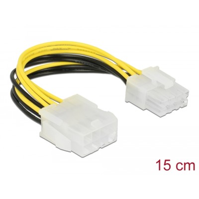 Delock Extension Cable Power supply 8 pin EPS male > female 15 cm