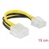 Delock Extension Cable Power supply 8 pin EPS male > female 15 cm