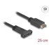 Delock USB 10 Gbps Cable USB Type-E Key A 20 pin male to USB Type-C™ female panel-mount 25 cm