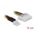 Delock Cable Power Floppy 4 pin male > Molex 4 pin female 15 cm